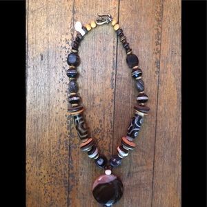 Round Purple Pendant Necklace